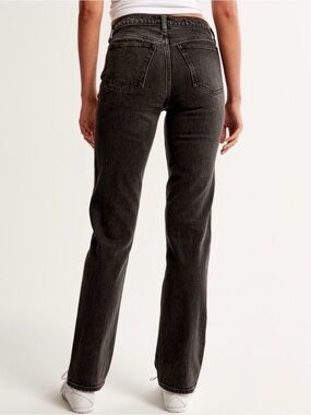 Abercrombie & Fitch Women's Black Straight-Leg Jeans